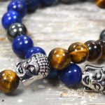 The Buddha Lappis Bracelet Healing Jewelry with Hematite Beads, True Zen Art from TIGEREYES