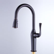 Black Kitchen Faucet Pull Down Single Level Stainless Steel, Kitchen Sink Faucet with Pull Down Sprayer, Single Handle High Arc Pull out Kitchen Faucet